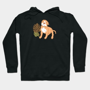 Pit Bull puppy and plants Hoodie